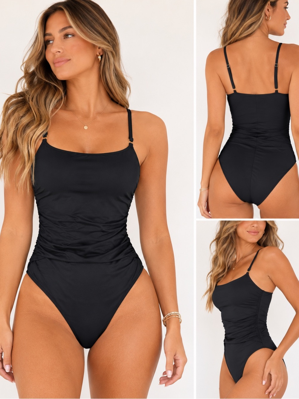 La Blanca Classic Black One-Piece Swimsuit – Women’s Size 12